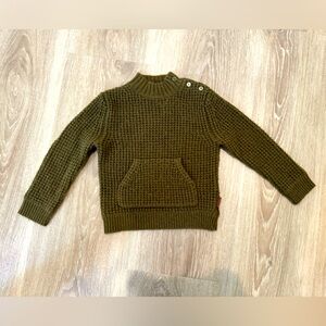 $185 Burberry Children Boys Favio Sweater Cardigan Thick knit Green 2 years/2T